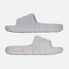 Adidas Adilette 22 Slides "Grey Red Stripe" (ID4926)