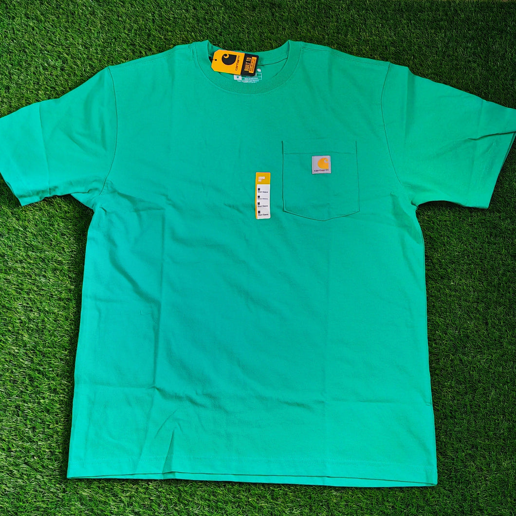 Carhartt K87 Workwear Pocket T-Shirt (Malachite Green - GB8)(Loose fit)