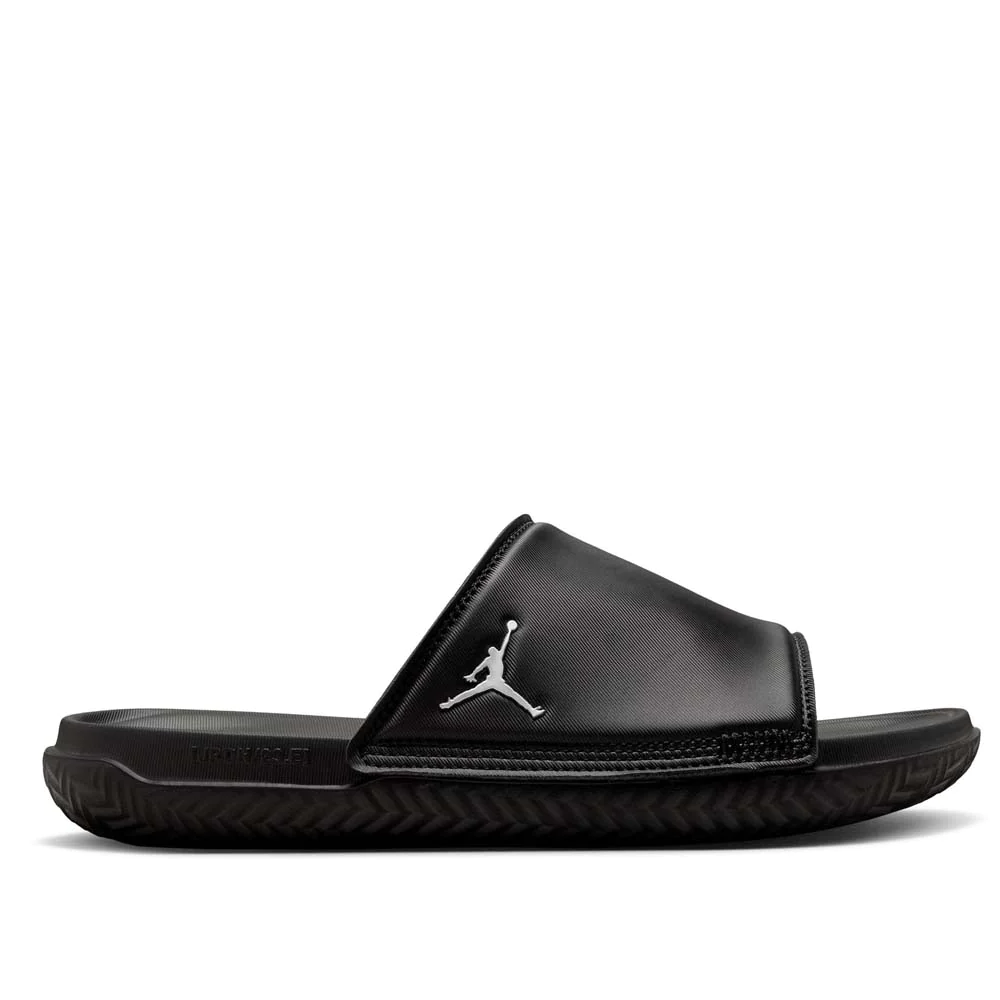 All black jordan sales slides