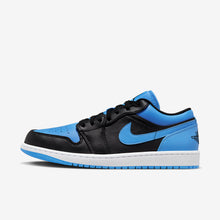 Men's Air Jordan 1 Low (Black/University Blue)(553558-041)