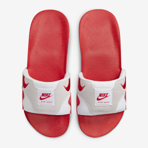 Men's Nike Air Max 1 Slides (Light Neutral Grey/White/University Red)(DH0295-103)
