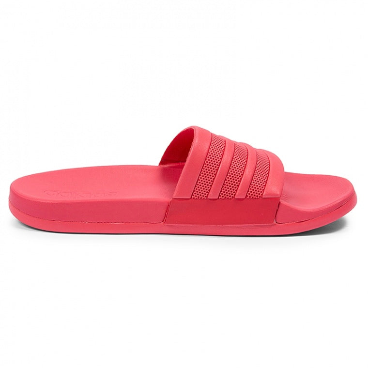 Women s Adilette Cloudfoam Plus Mono Stripes Red Active Pink