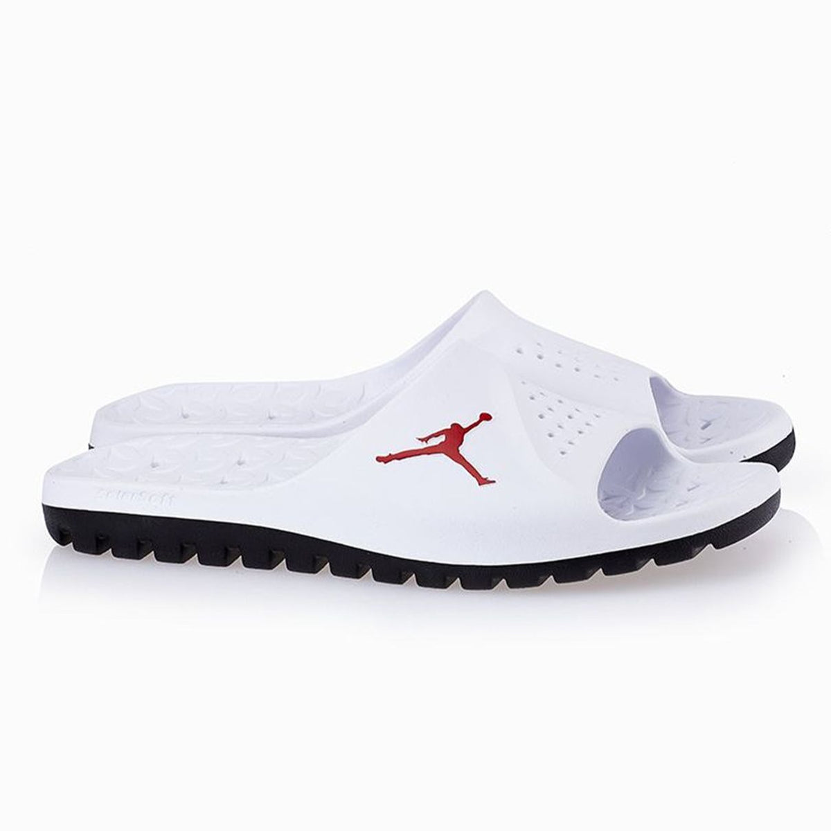 Air Jordan Team Slides (White/Red/Black)(716985-102)