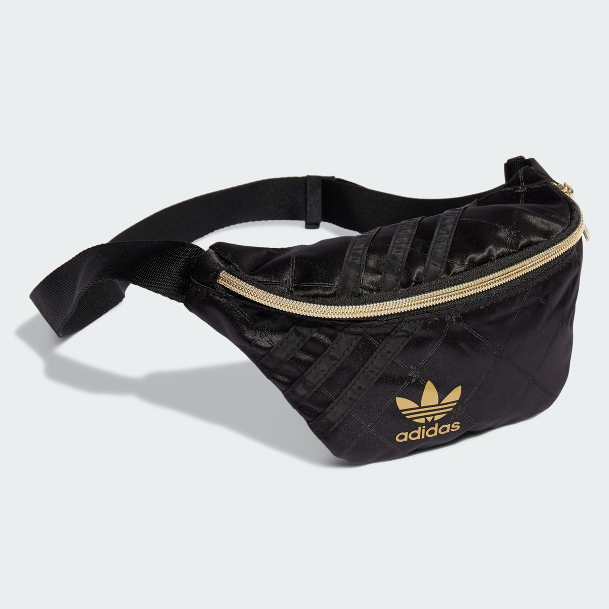 Adidas Originals Luxe Satin Waist Bag (Black/Gold)(H09037) Trilogy