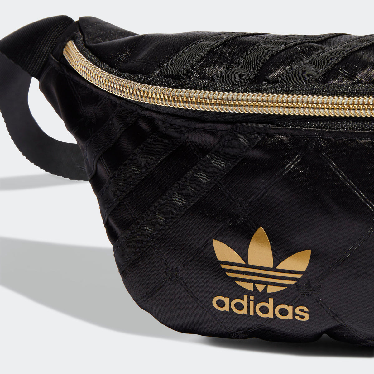 Adidas Originals Luxe Satin Waist Bag Black Gold H09037 Trilogy Merch PH