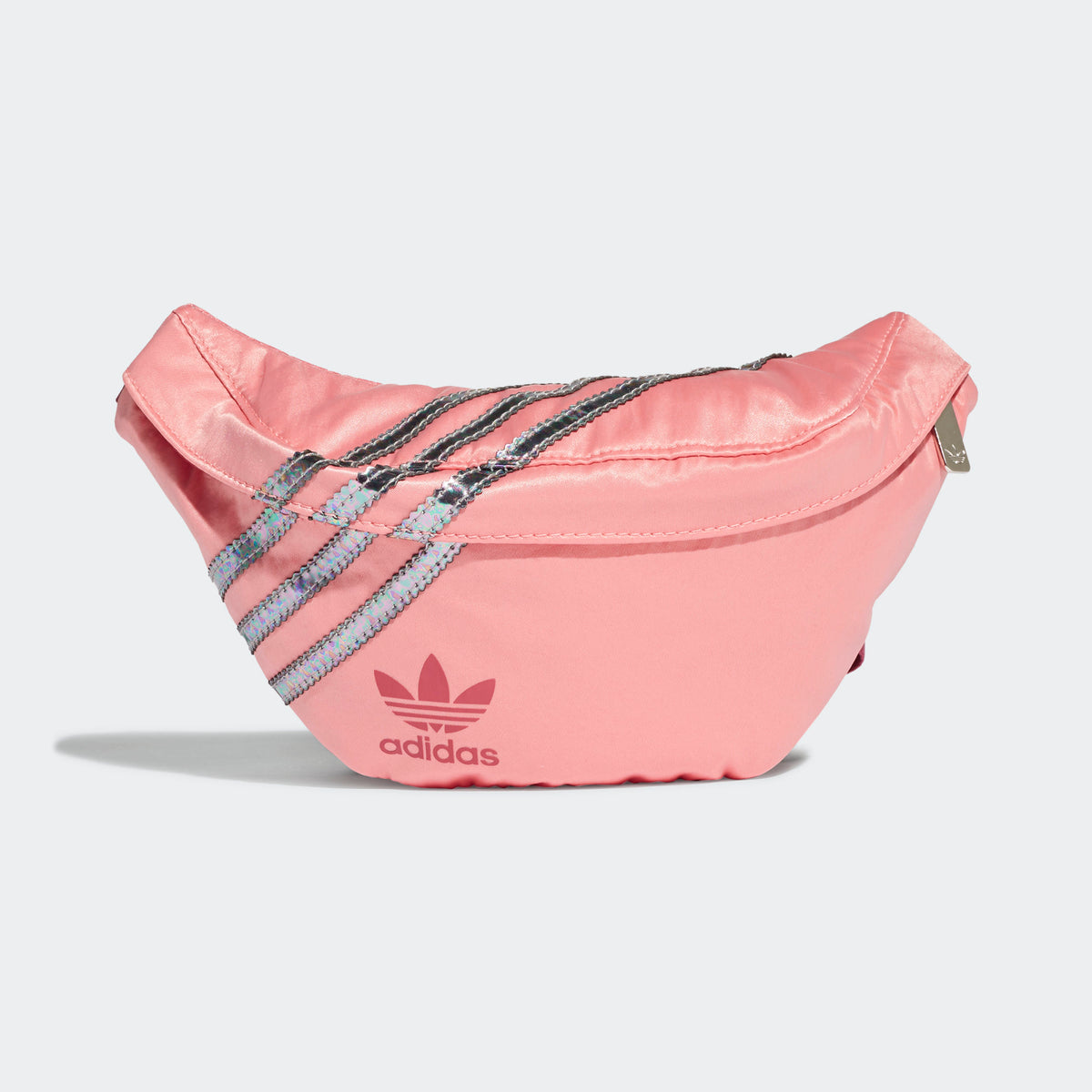 Adidas Originals Iridescent Stripe Satin Nylon Waist Bag Hazy Rose Wi Trilogy Merch PH