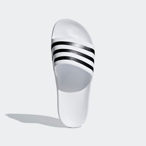 Adidas Adilette Aqua Stripe "Panda" Slides (White/Black)(F35539)