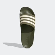 Adidas Adilette Shower Stripe Slides (Focus Olive/Cloud White)(GZ1010)