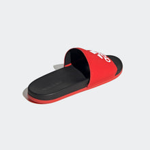 Adidas Adilette Cloudfoam 3 Stripe Logo "BREDS" (Active Red/Black/White)(F34722)
