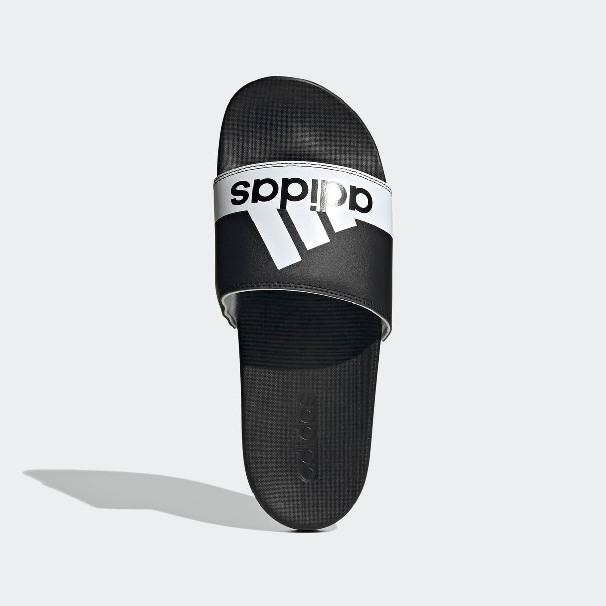 Adidas cloudfoam slides outlet black and white