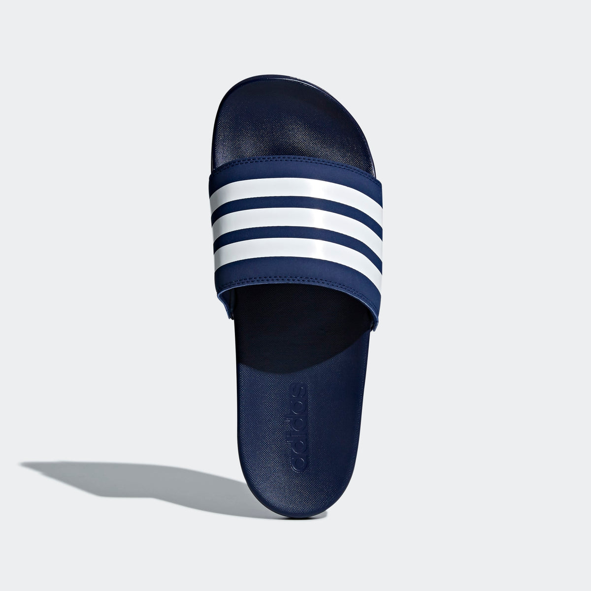Adidas Adilette Cloudfoam Comfort Slides Stripe Dark Blue Cloud White Trilogy Merch PH