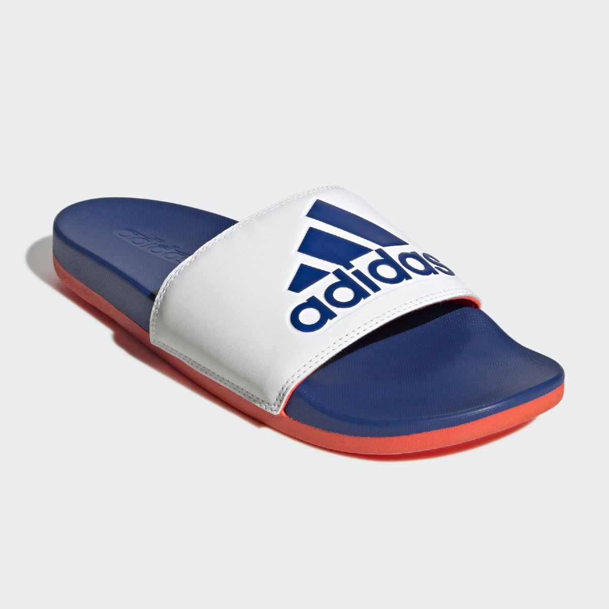 Adidas Adilette Cloudfoam 3 Stripe Logo Tricolor Cloud White Royal Bl Trilogy Merch PH