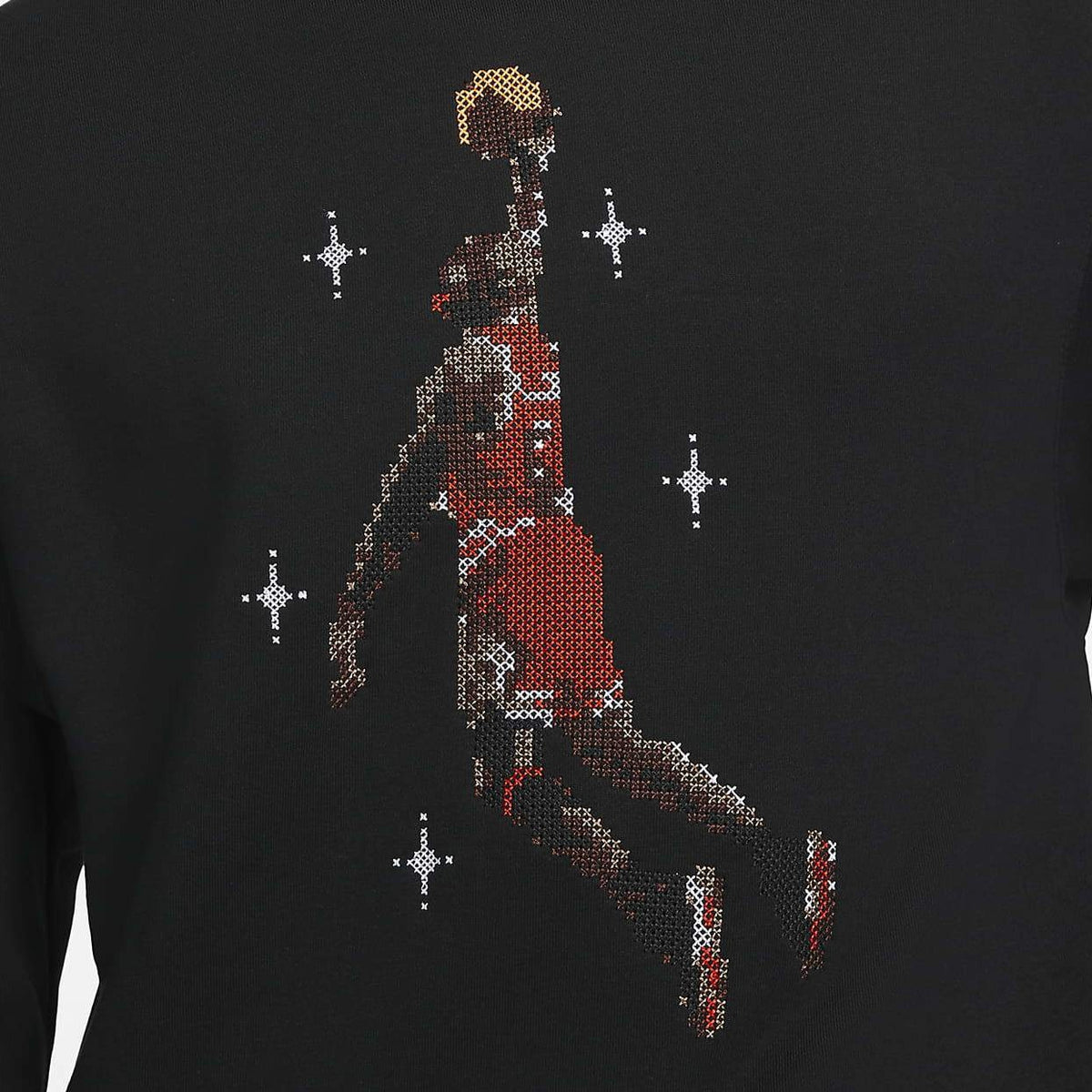 Men's Air Jordan Stitched Holiday Graphic Hoodie 2021 (Black