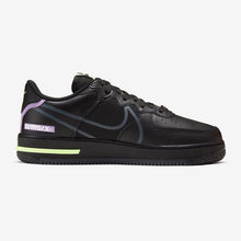 Men's Nike Air Force 1 React (Black/Violet Star/Barely Volt/Anthracite)(CD4366-001)