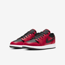 Women's / GS Air Jordan 1 Low "Banned" Pebbled Swoosh (Black/Gym Red)(553560-605)