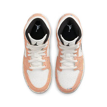 Women's / GS Air Jordan 1 Mid SE "Brushstroke" (Sail/Cider/Black/Chile Red)(DA8006-100)