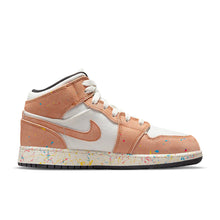 Women's / GS Air Jordan 1 Mid SE "Brushstroke" (Sail/Cider/Black/Chile Red)(DA8006-100)