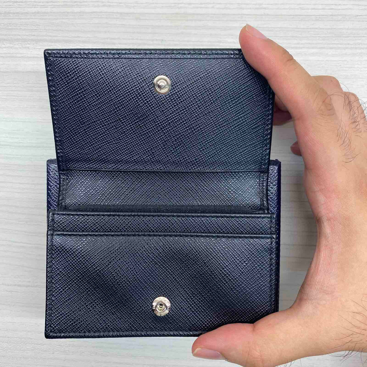  Prada Card Case Business Card Holder Saffiano Metal 2MC122  QME F0632 Parallel Import Goods : Clothing, Shoes & Jewelry
