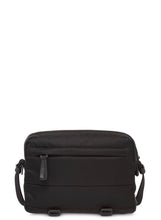 PRADA Racing Logo Tusseto Nylon Cross-Body Bag (Black/Marble Grey/Bright Yellow)