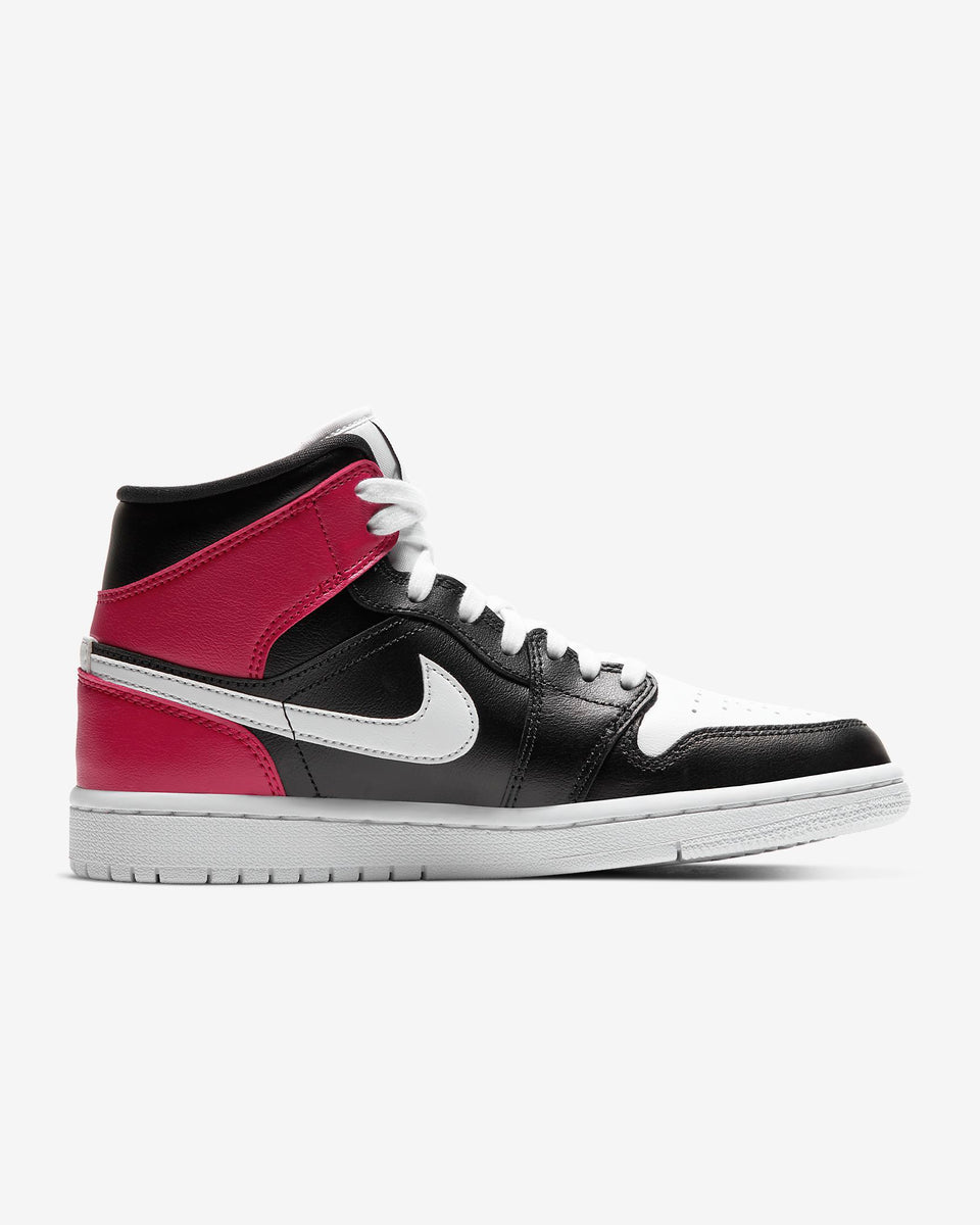 Air jordan 1 mid black/noble red-white clearance