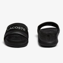LACOSTE Men's Croco Text Print Slides (Black/Black)(7-41CMA0007-02H)