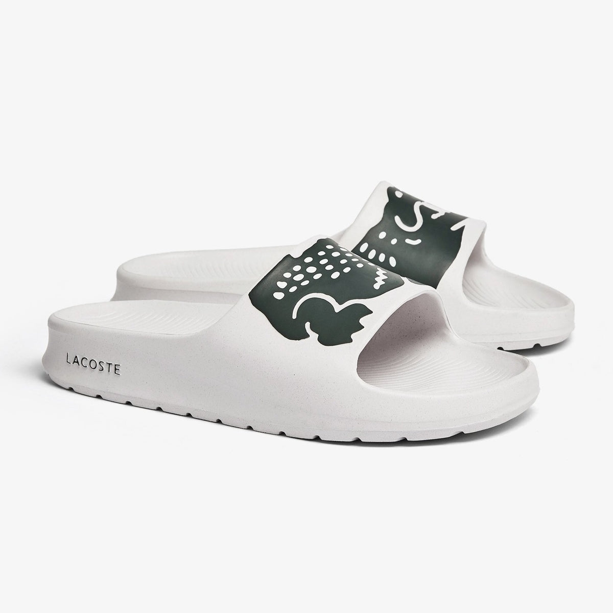 White deals lacoste slides