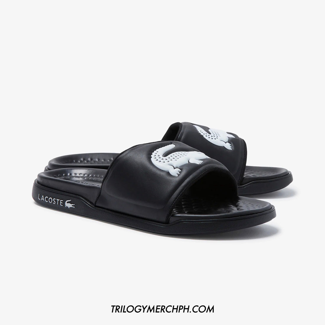 Lacoste big top logo slides