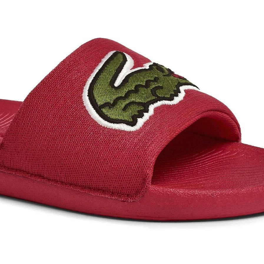 Lacoste big logo slides Clearance