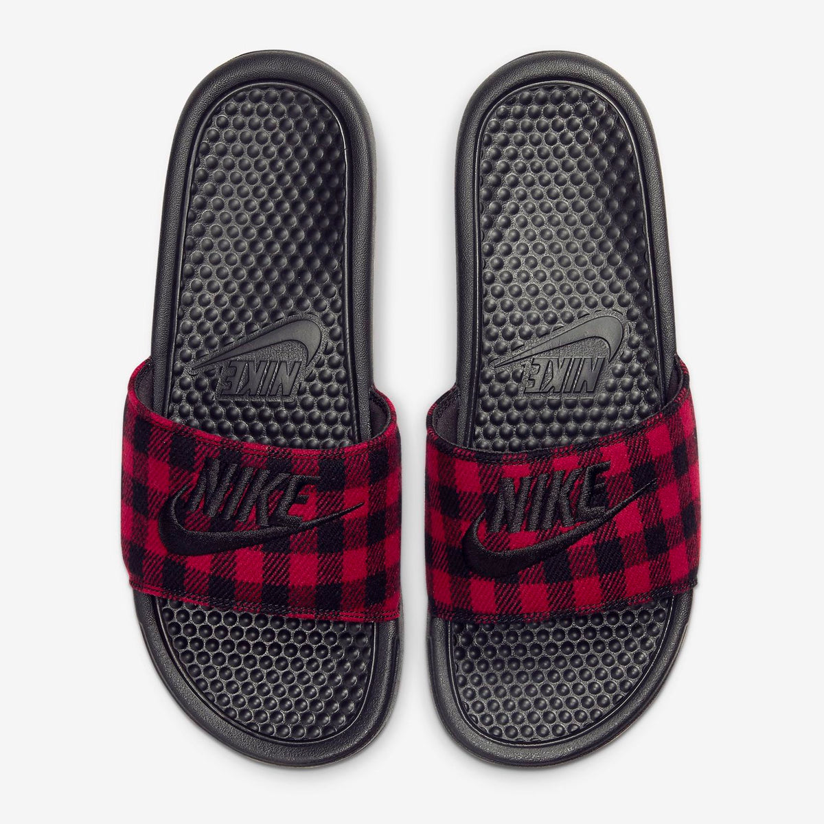 Nike plaid slides store