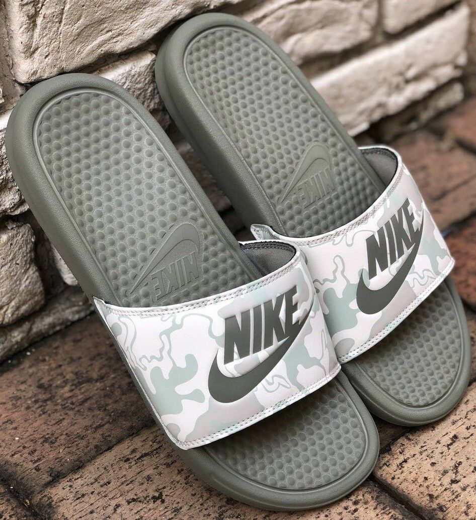 Nike Benassi JDI Print (Olive Cream Stucco Camouflage) â Trilogy Merch PH