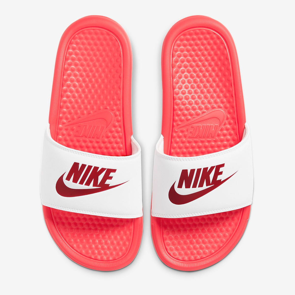 Nike benassi slides red sales