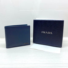 PRADA Saffiano Bi-Fold Leather Wallet w/ Coin Pocket (Baltic Blue / Teal)