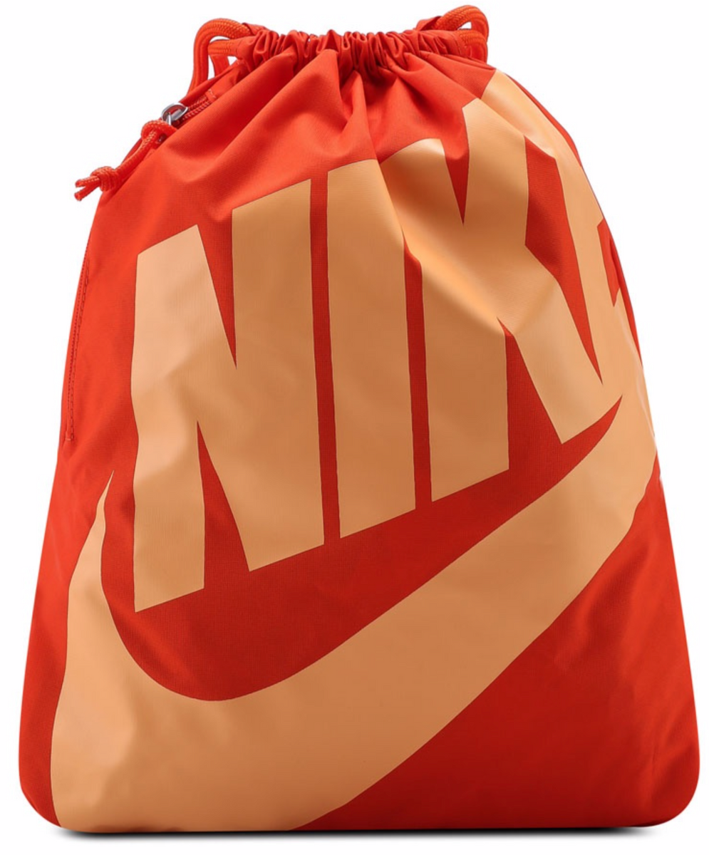 Nike Heritage Gym Sack Drawstring Bag Team Fuel Orange
