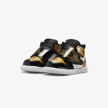 Baby & Toddlers Sky Jordan 1 "Patent Gold Toe" (White/Black/Metallic Gold)(DV6068-071)