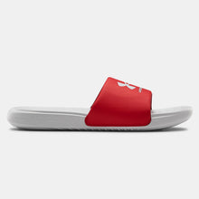 Men's Under Armour Ansa Fixed Slides (Halo Gray/Red)(3023761-104)(NO BOX RELEASE)