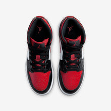 Women's / GS Air Jordan 1 Mid "Bred Toe" (White/Black/Fire Red)(554725-079)