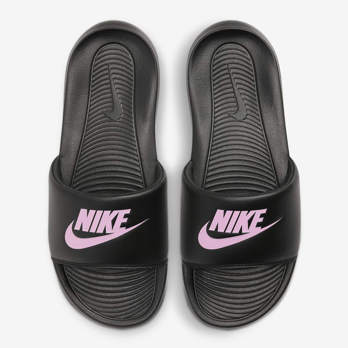 Women s Nike Victori One Slides Black Light Arctic Pink CN9677 002 Trilogy Merch PH