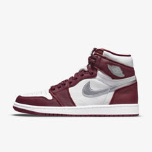 Men's Air Jordan 1 Retro High OG "Bordeaux" (White/Bordeaux/Metallic Silver)(555088-611)