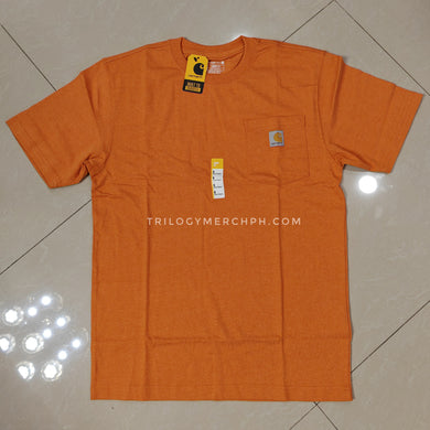 Carhartt K87 Workwear Pocket T-Shirt (Marmalade Heather - Q66)(Loose fit)