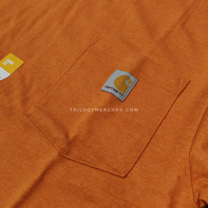 Carhartt K87 Workwear Pocket T-Shirt (Marmalade Heather - Q66)(Loose fit)