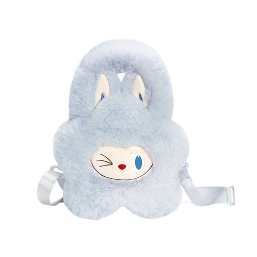 THE MONSTERS Labubu Plush Flower Bag (Blue)