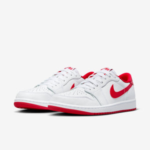 Men's Air Jordan 1 Low Retro OG (White/University Red)(CZ0790-161)