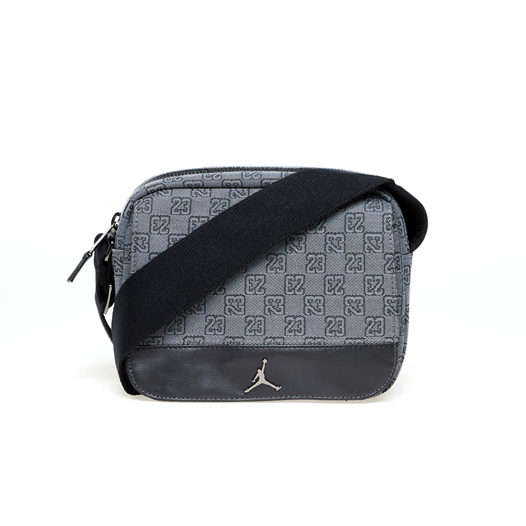 Air Jordan Monogram Crossbody Bag (Black/Smoke Grey/Gunmetal