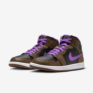 Men's Air Jordan 1 Mid "Purple Mocha" (Palomino/Wild Berry/Black)(DQ8426-215)