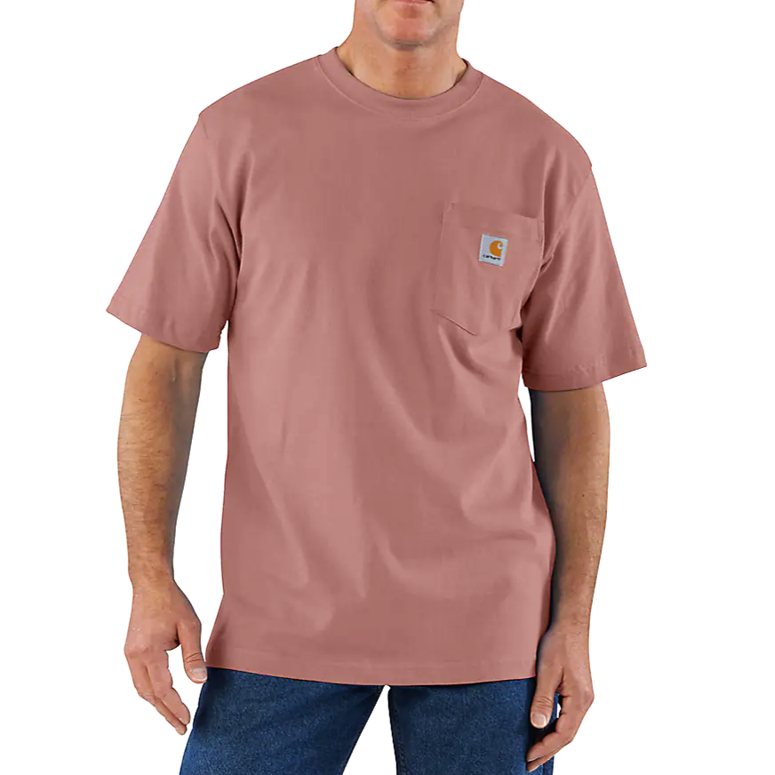 Carhartt K87 Workwear Pocket T Shirt Cameo Brown B51 Loose fit