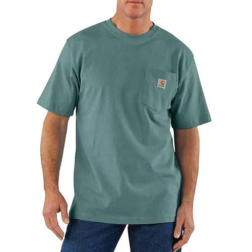 Carhartt K87 Workwear Pocket T-Shirt (Sea Pine Heather - GE1)(Loose fit)