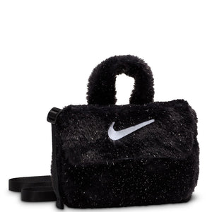 Nike Mini Faux Fur Crossbody Bag (Black Shimmer)(FZ1329-010)