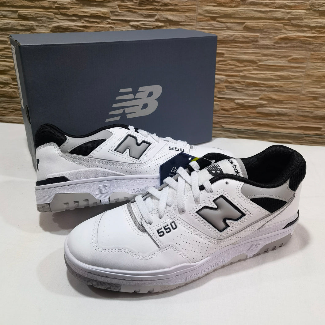 Men's New Balance 550 (White/Concrete/Black)(BB550NCL)