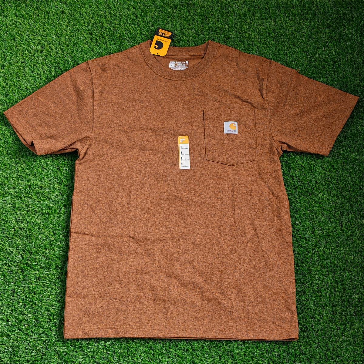 Carhartt K87 Workwear Pocket T-Shirt (Oiled Walnut Heather - B00)(Loos ...