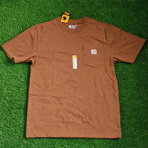 Carhartt K87 Workwear Pocket T-Shirt (Oiled Walnut Heather - B00)(Loose fit)